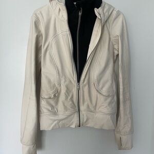 Lululemon Athletica Cream Utility Jacket with Ribbed Cuffs